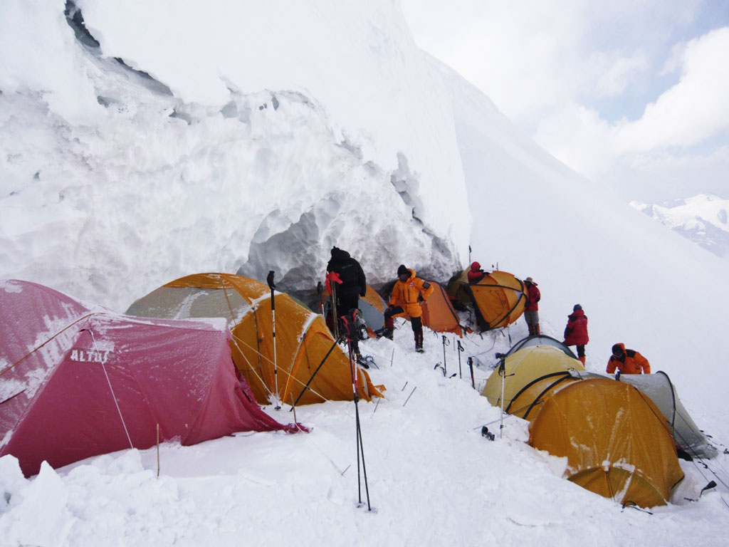 Campamento en Dhaulagiri Edurne Pasaban