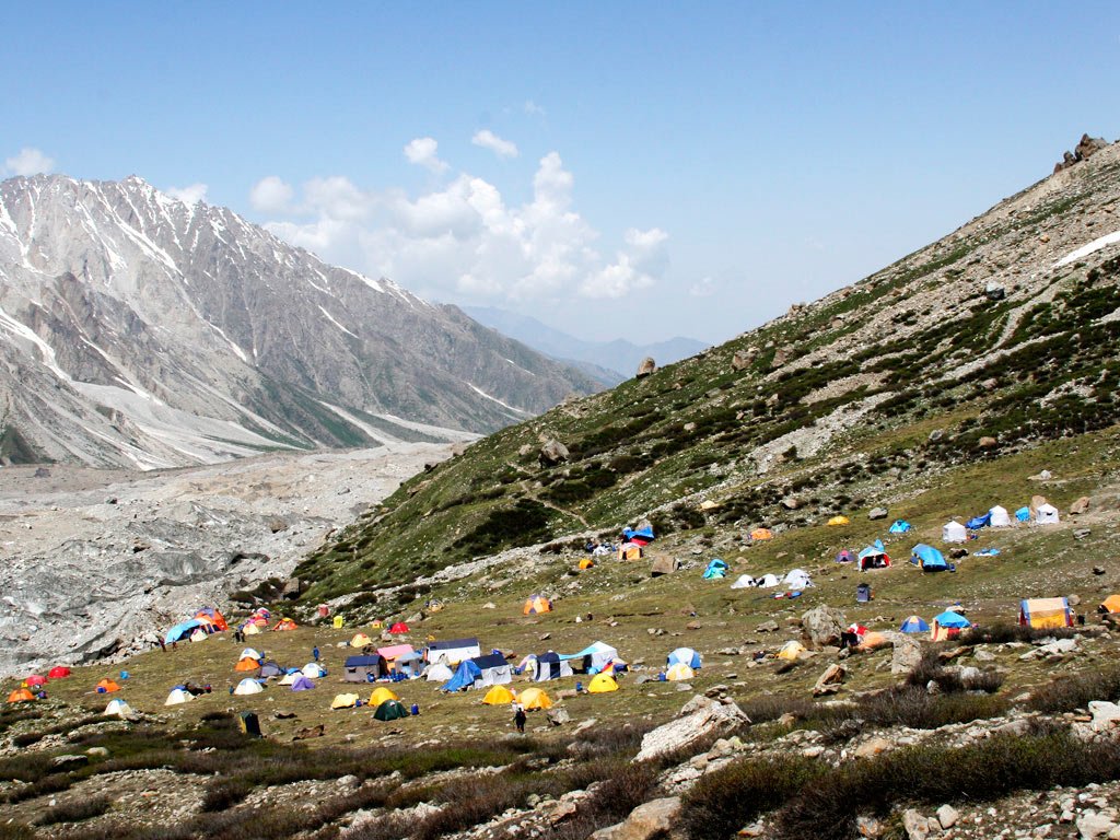 Edurne Pasaban campamento de Nangaparbat